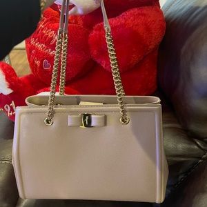 Salvatore Ferragamo - Vara Leather Handbag .